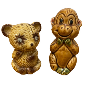 ⭐️ Free With Any Purchase! Monkey And Bear Salt And Pepper Shakers